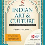 Cover of "Indian Art and Culture (English)" by Nitin Singhania, 5th edition paperback for UPSC CSE 2025 preparation with McGraw Hill edge online access.