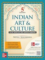Cover of "Indian Art and Culture (English)" by Nitin Singhania, 5th edition paperback for UPSC CSE 2025 preparation with McGraw Hill edge online access.