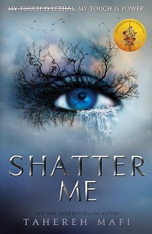 Cover of "Shatter Me" by Tahereh Mafi – paperback edition published on April 1, 2018, featuring a dystopian YA fantasy with romance and rebellion.