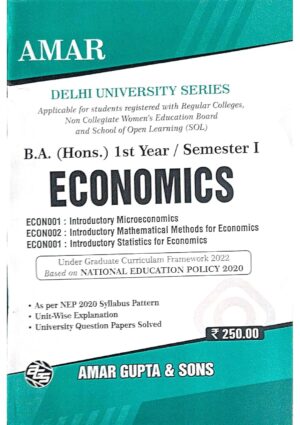 Economics: B.A. (Hons.) 1st Year / Semester I